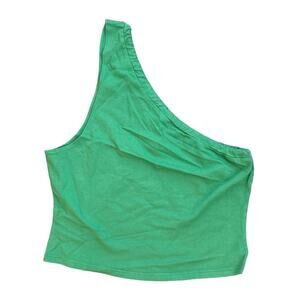 NWT Vintage Souls One Shoulder Crop Top In Green Size Medium